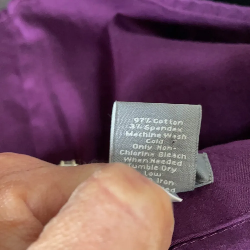 ANN TAYLOR Purple Button Down Shirt Size 4 - Image 7