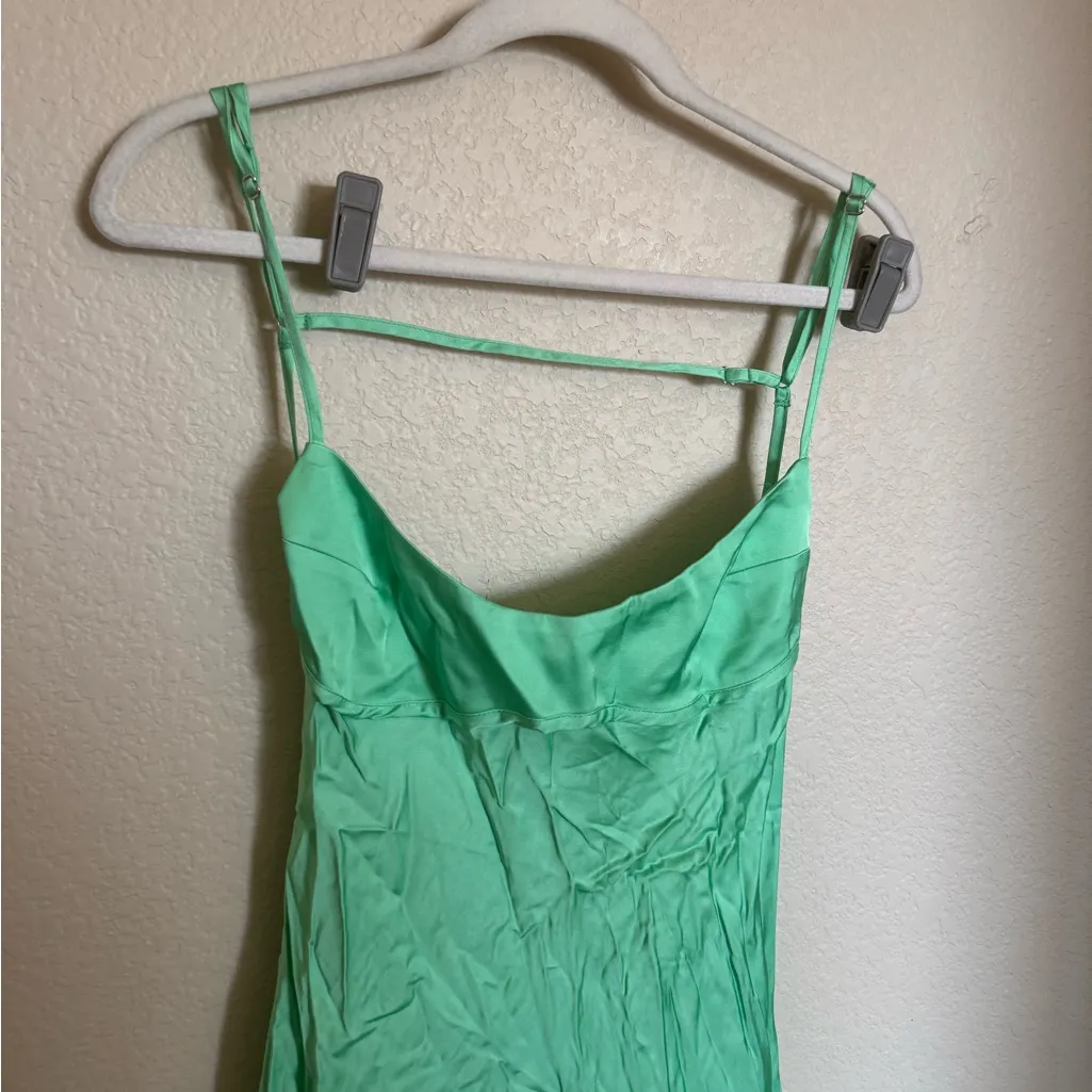 Zara TikTok seafoam green satin slip dress size medium NEW Beach‎ - Image 6