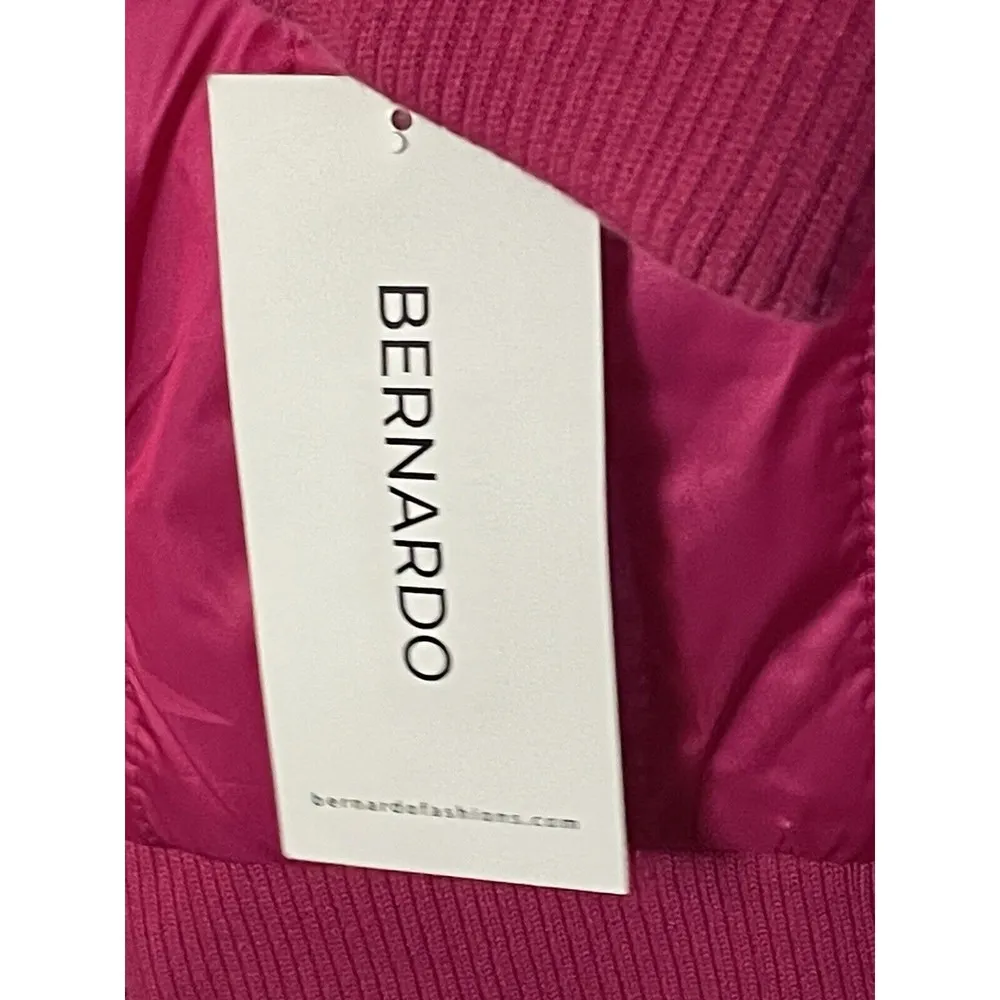 Bernardo Wave Quilted Jacket Orchid Flower Pink Size Medium NEW - Image 5