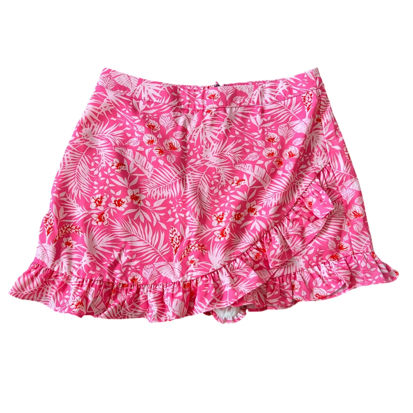 REVOLVE Lovers + Friends Juliet Skort Medium Sienna Tropical Hot Pink Floral - Image 7