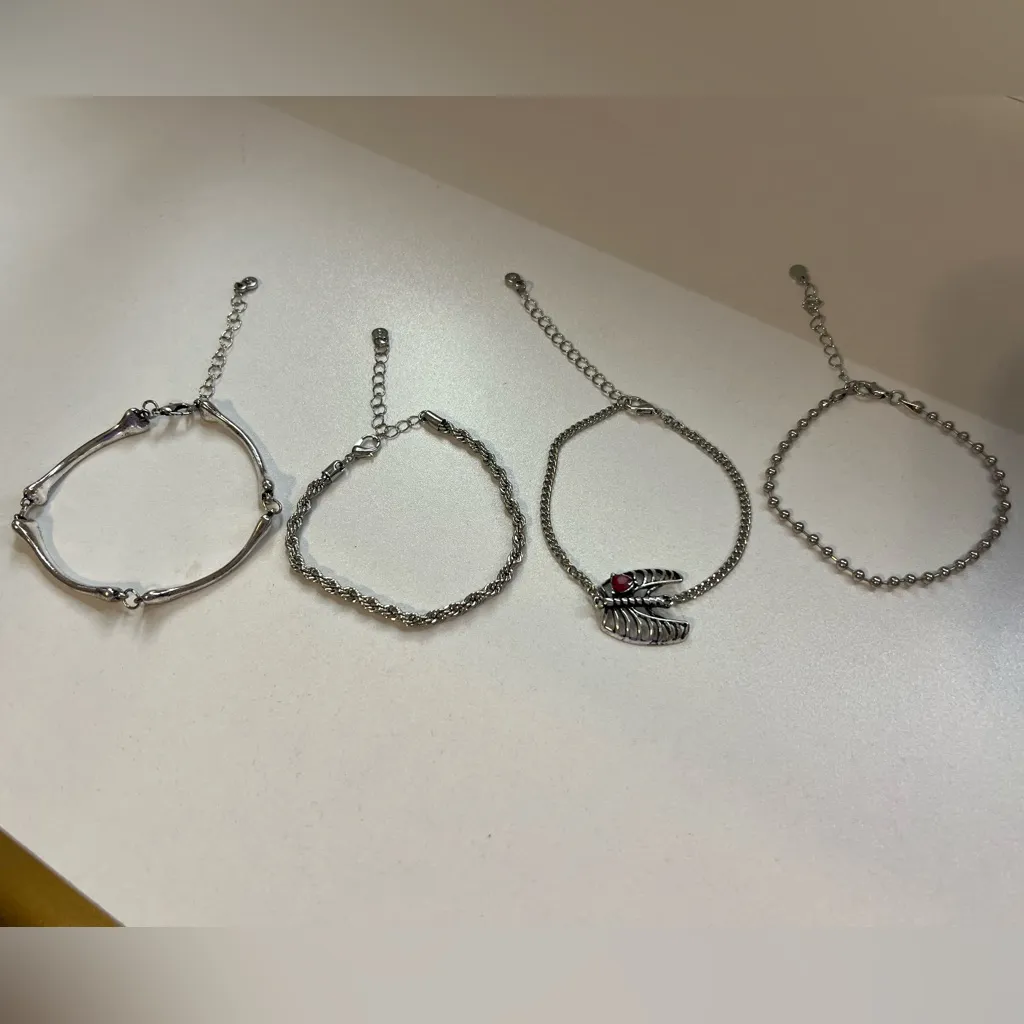 ‘Till Death Do Us Part’ Silver Stack Bracelet Set - Image 3