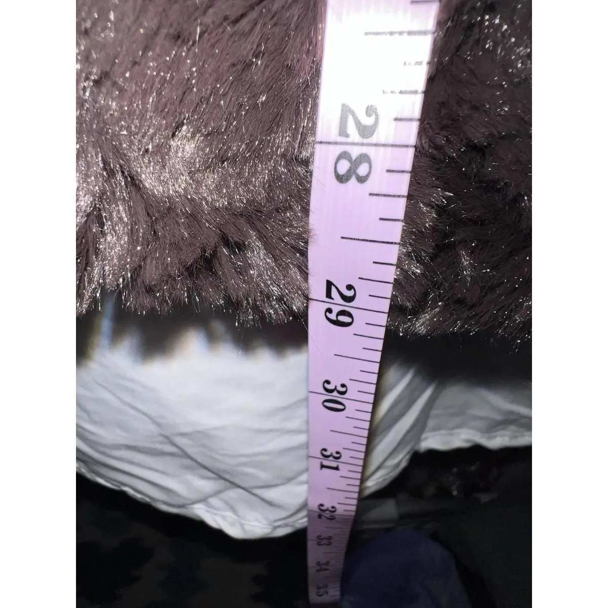 Massini Women Faux Fur Vest Brown Sleeveless Size Small - Image 9