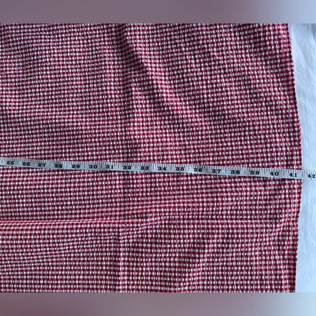 Doen NWT Belline Cotton Bow Midi Maxi Dress Rouge La Maddalena Gingham Red Sz M Pink Size M - Image 12