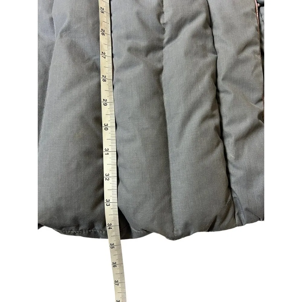 Bibi Bros. Women's Puffer Long Grey Hooded Coat Gray Size M - Image 6