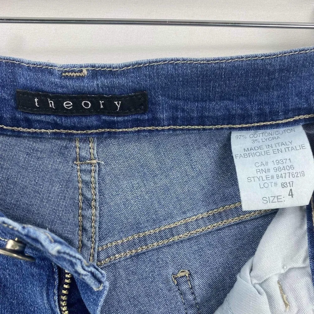 THEORY Blue Medium Wash Bootcut Jeans - Image 34