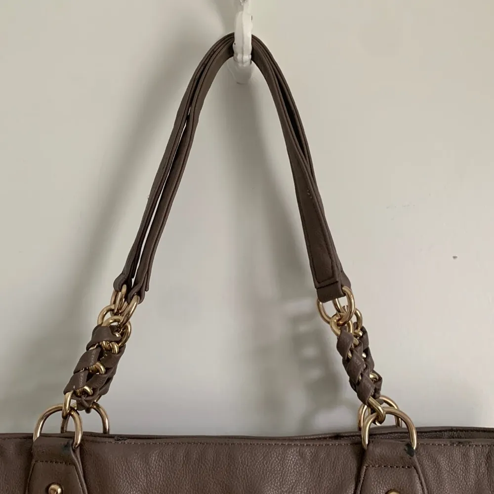 Dark Taupe Vegan Leather Bag - Image 2