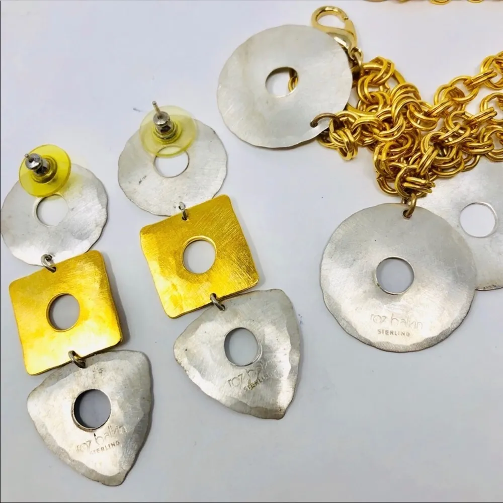 ROZ BALKIN modernist sterling set, circa 1980s - Image 7