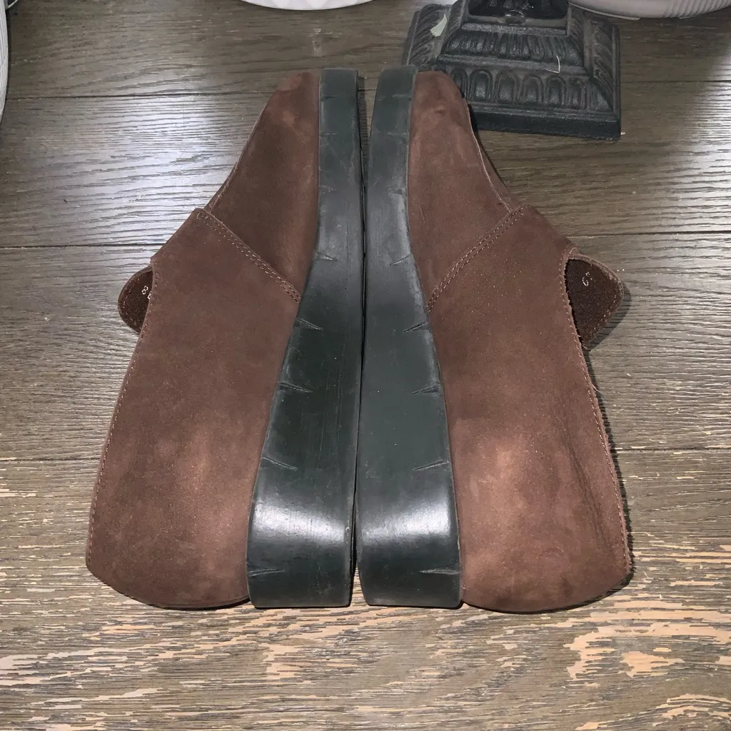 Arche Brown Leather Suede Rubber Sole Slip On Comfort Loafers Size 40 9 - Image 7