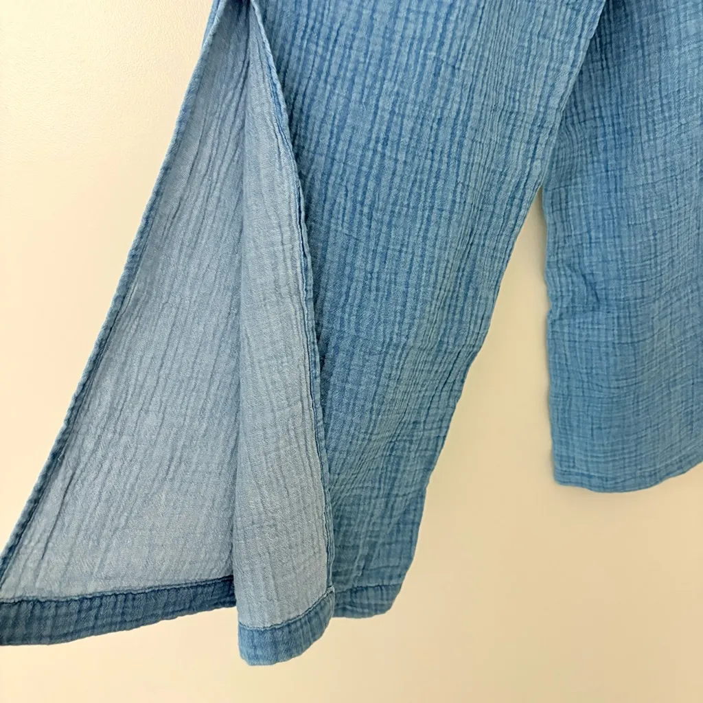 Aerie Gauzy High Waisted Pool Party Pant Slit Side Wide Leg Size M - Image 10