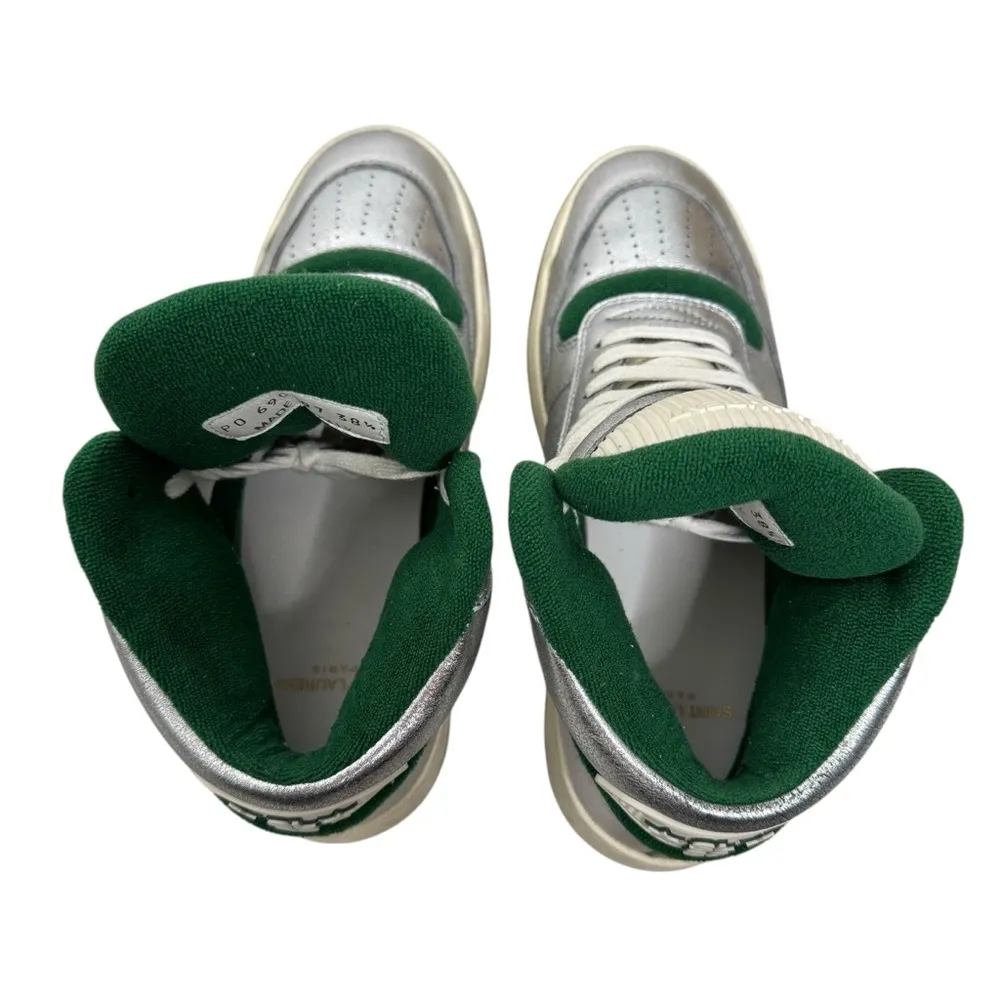 Saint Laurent SL80 High Top Sneakers Metallic - Image 7