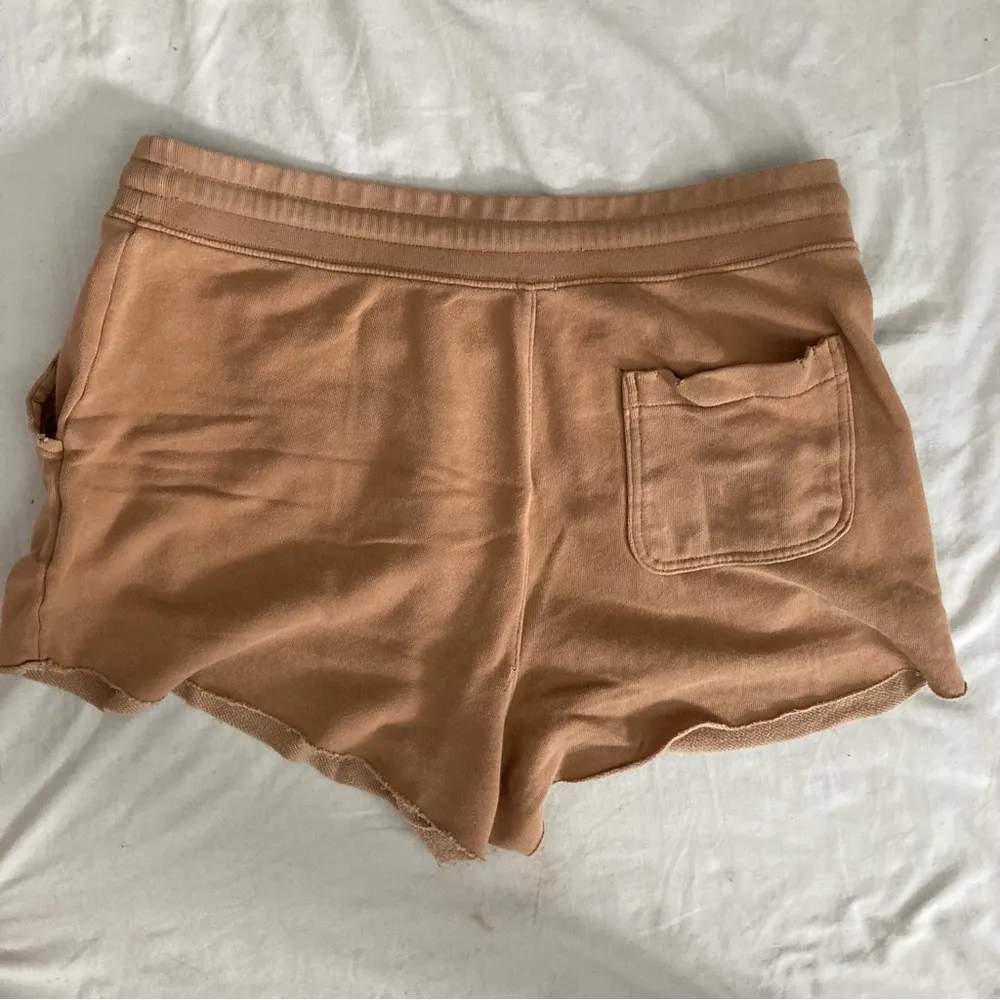 Aerie Camel Brown Tan Sweat Shorts Size Large - Image 2