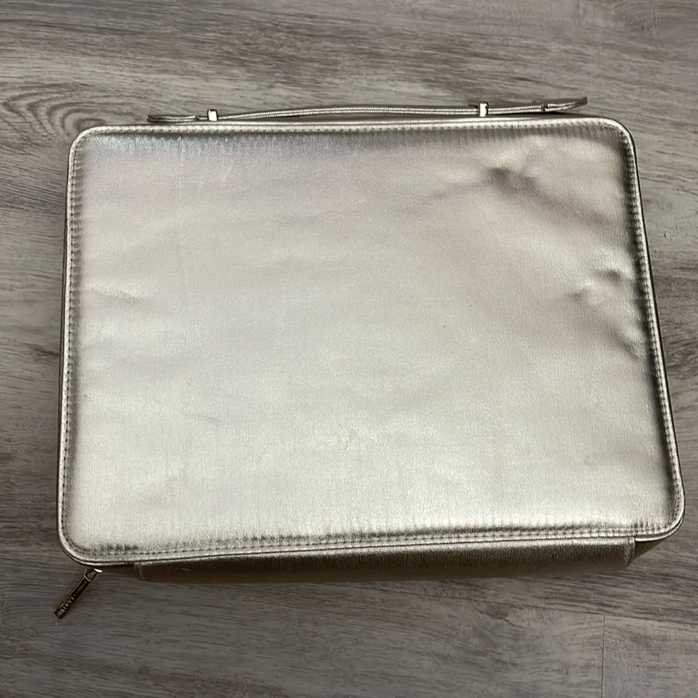 Gold Zip Makeup / Cosmetics Toiletry Travel Bag Approx 14" x 10" x 4" - Image 2