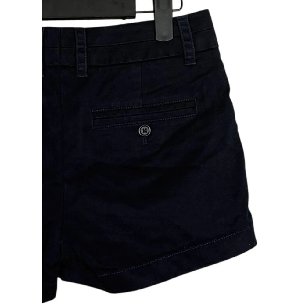 J. Crew Cotton Classic Chino Flat Front Slash Pocket Casual Shorts 000 Navy Blue - Image 5