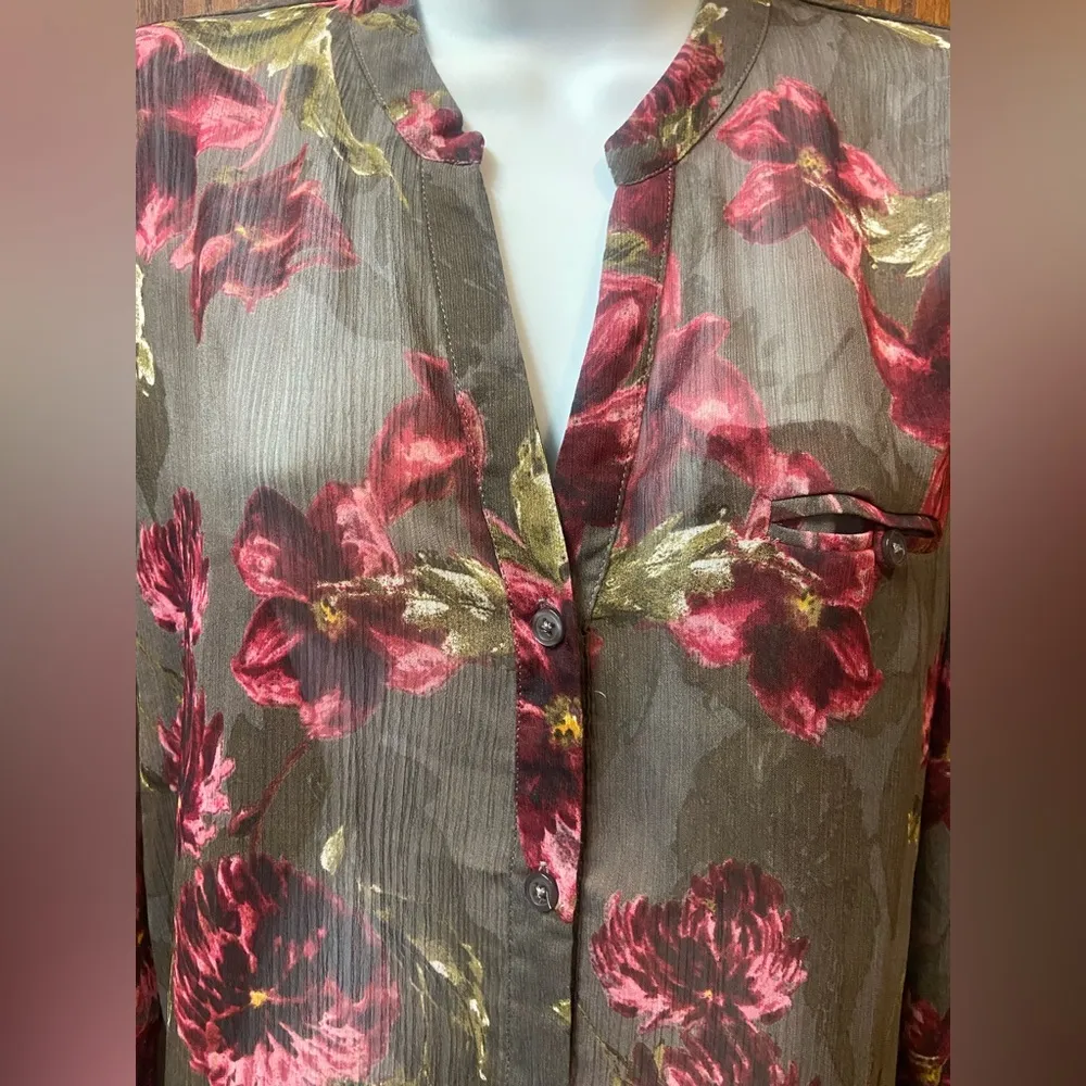 Kut From The Kloth Sheet Floral Blouse Size Small - Image 2