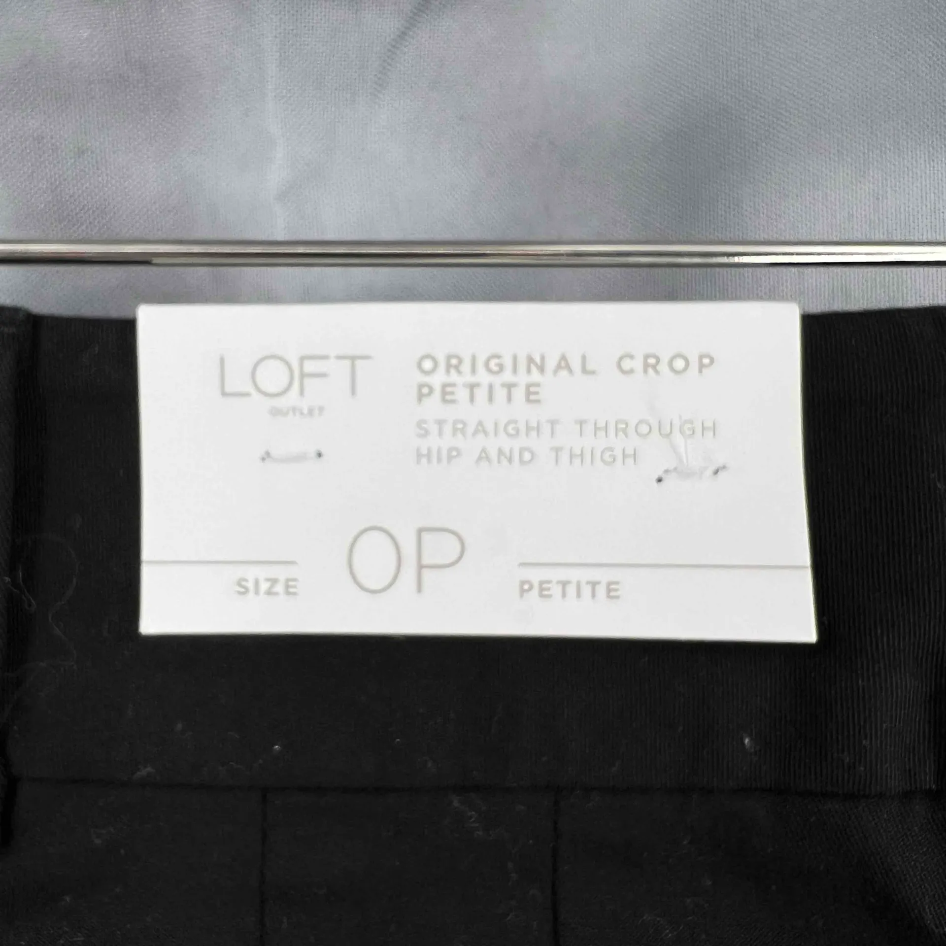 Loft‎ Black Original Crop Pant Straight Leg Cotton Womens Petite 0P - Image 5