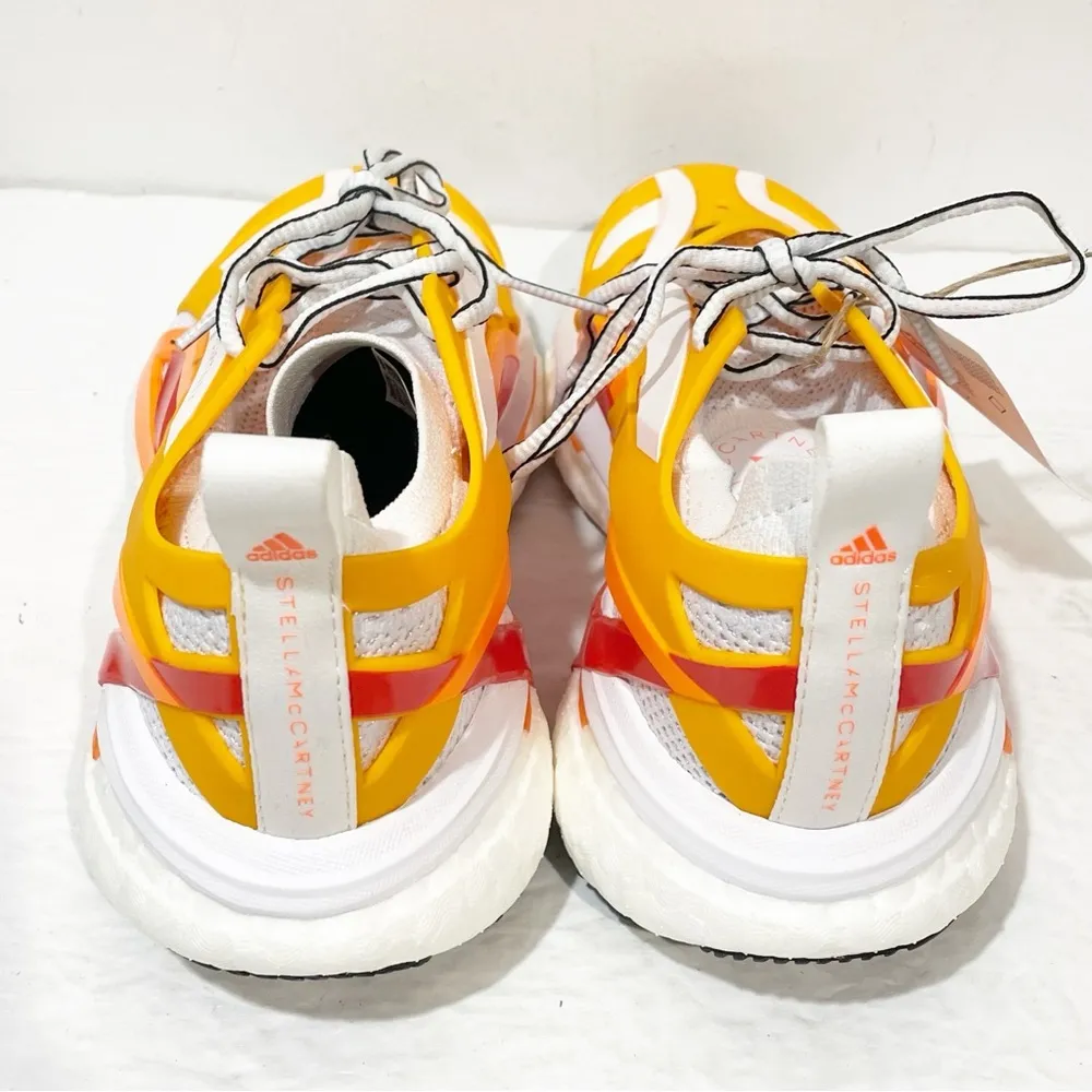 Adidas by Stella McCartney Women’s Size 7 Solarglide Sneakers Orange White NEW - Image 4