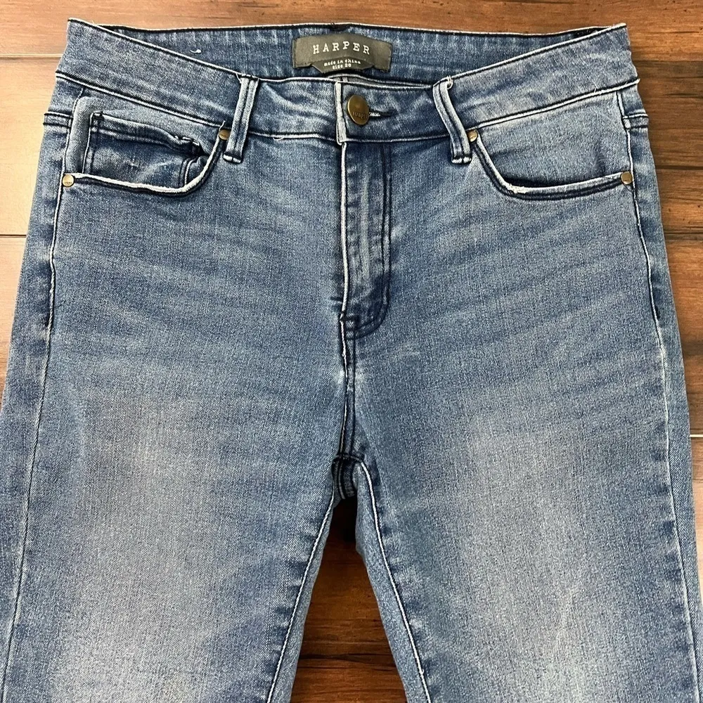 Harper Heritage Mid Rise Release Hem Jeans - Size 28 - Image 4