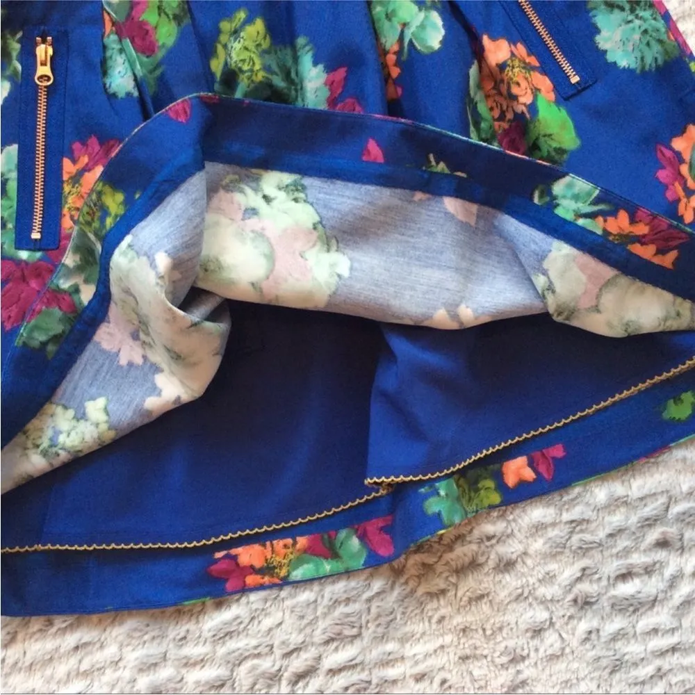 Maeve Anthropologie  Size 6 Garden Days Floral Pleated Skirt - Image 8