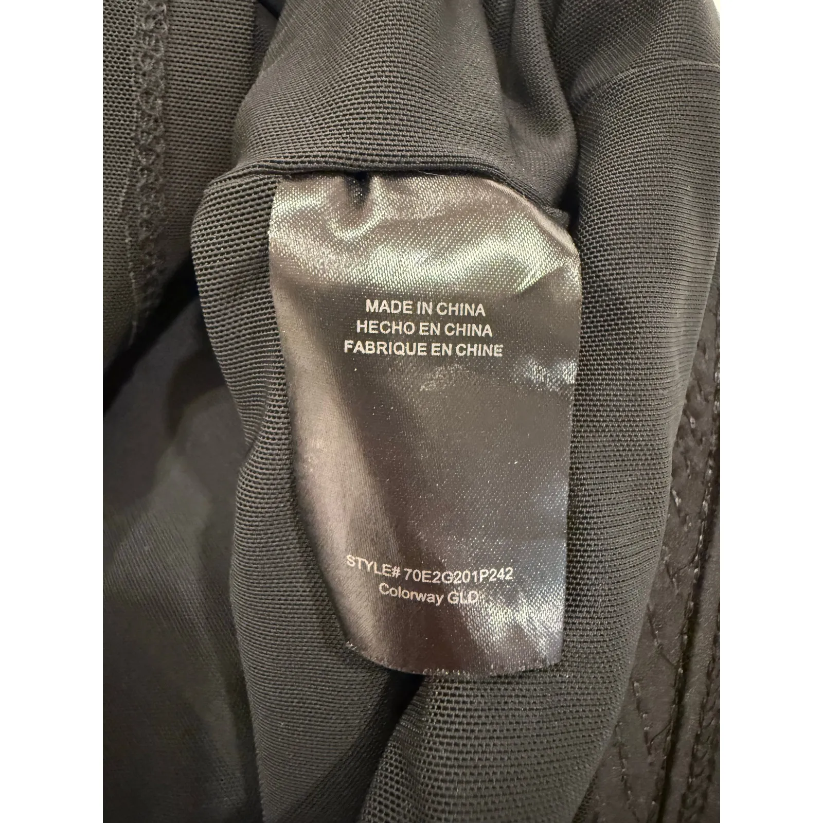 2B Bebe One Shoulder Striped Sequin Bodycon Mini Dress Black/Gold Women's Small Gold - Image 5