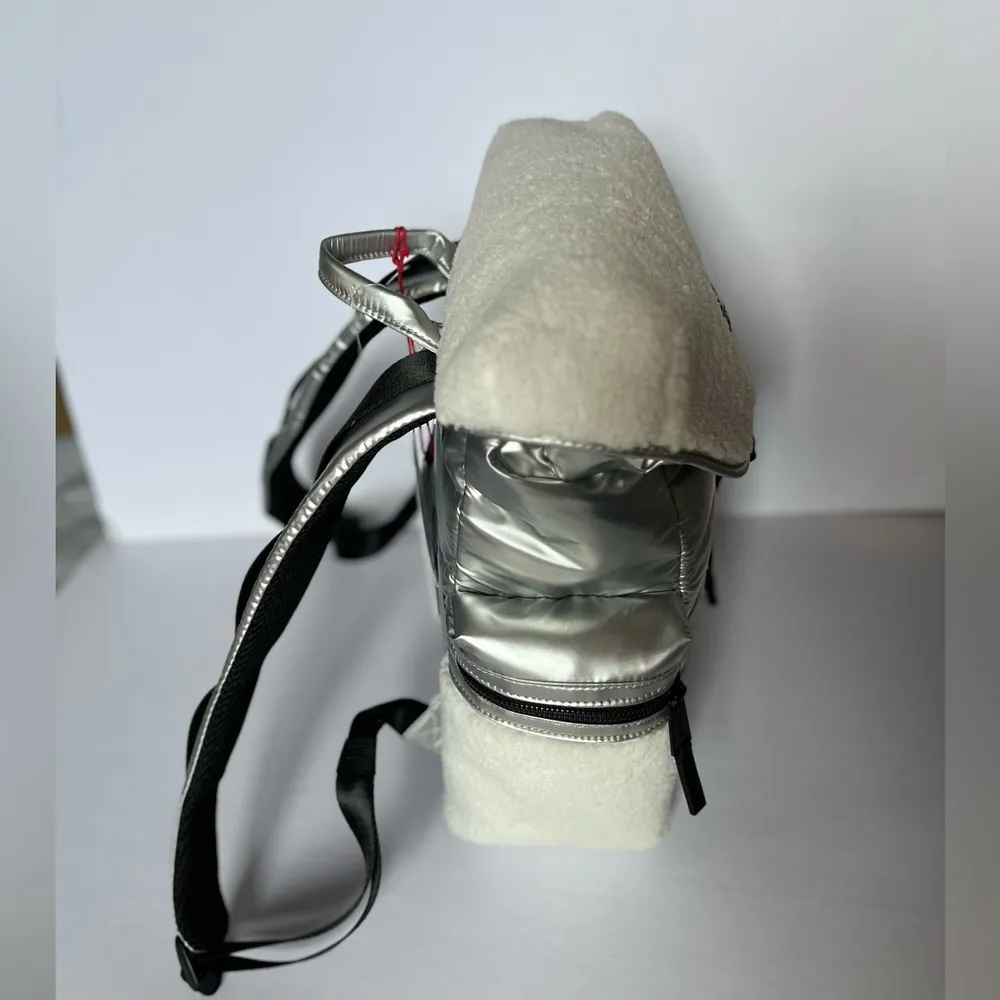 Pajar Large Silver Shearling
Puffy Backpack Gray - Image 3