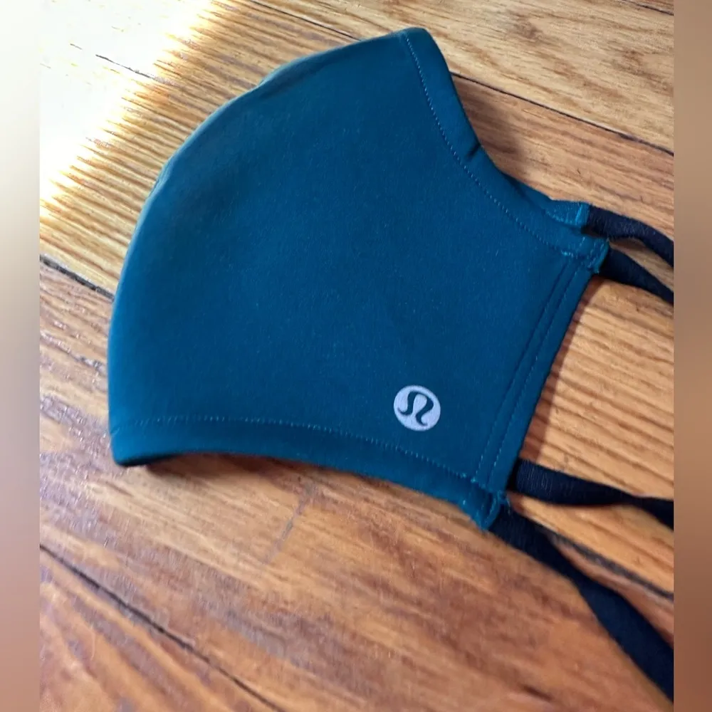 Lululemon  Face Mask Adjustable Dark Forest Green Emerald - Image 8