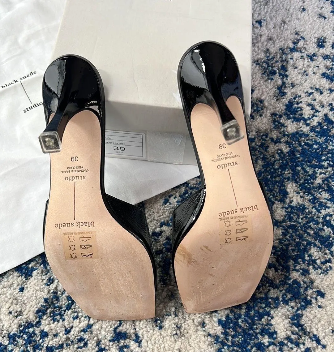 Valentina Mule in Black Patent 39 - Image 11