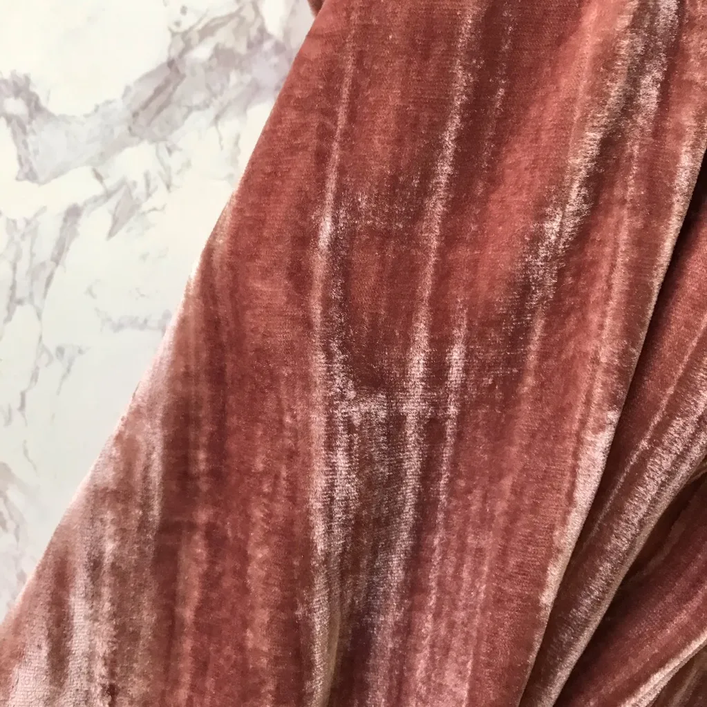 Madewell Crushed Velvet Ruffle Camisole Tank Top Rose Pink Blush Size XXS - Image 5