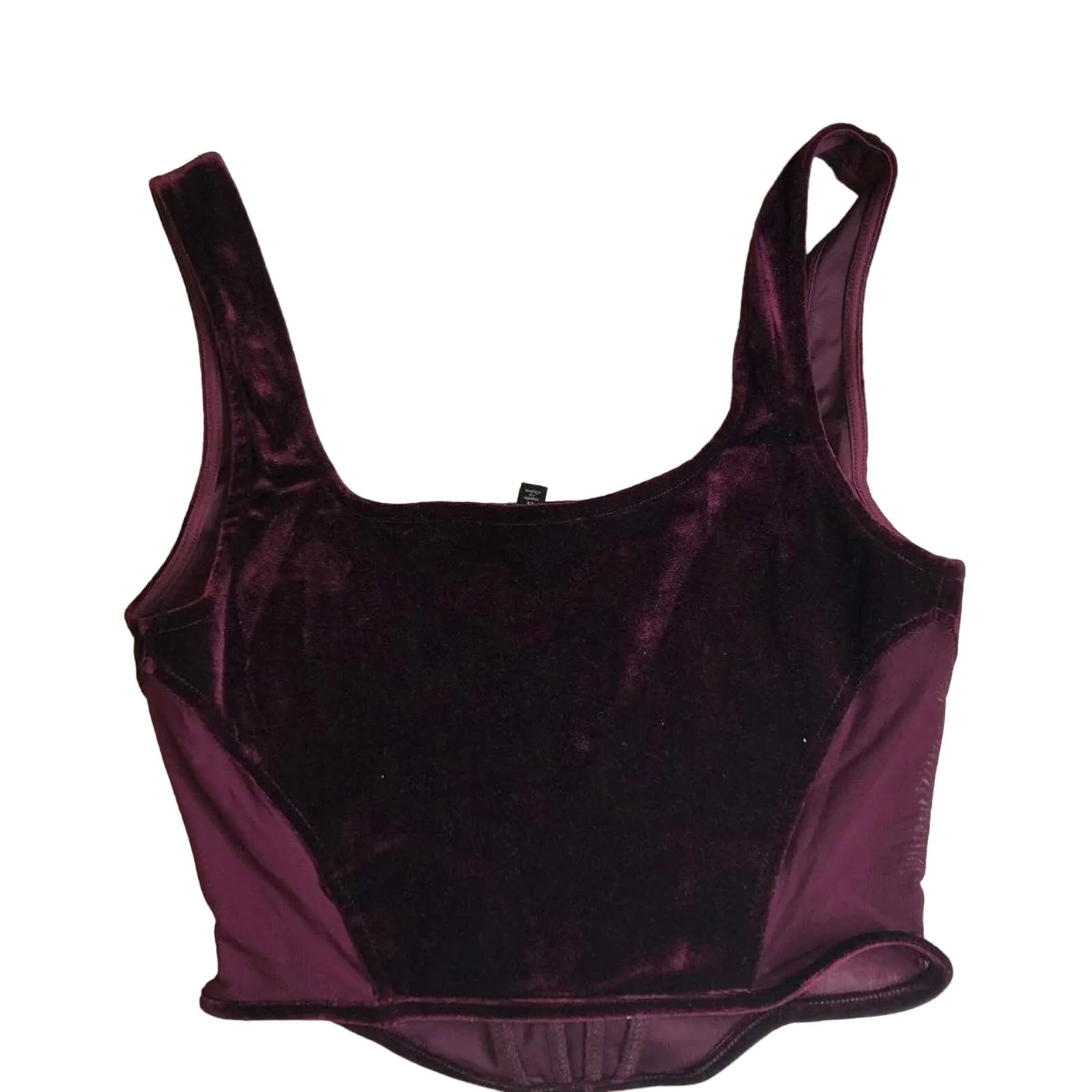 Mixed Threads Suede Crop Top‎ Size L - Image 2