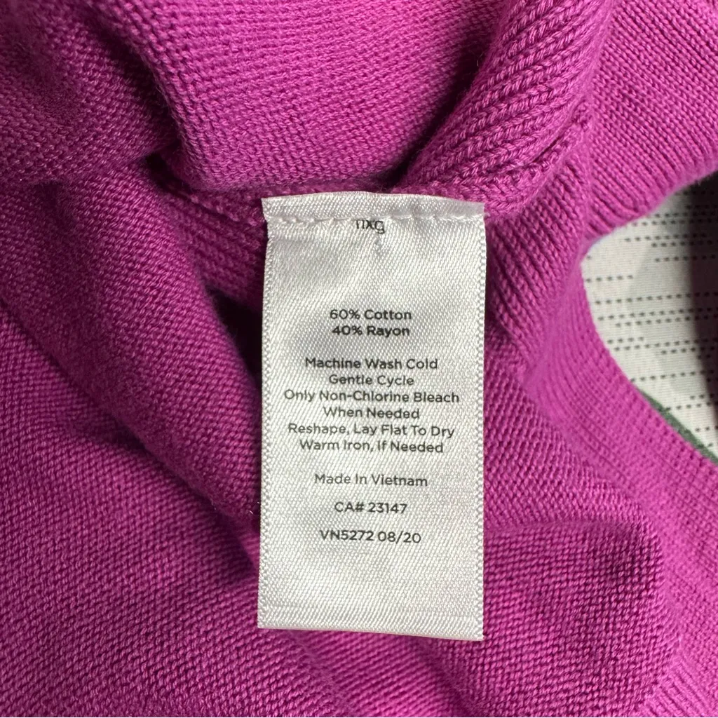 Purple Cardigan Talbots Fuchsia Purple Sz M Office Work Fall Winter Sweater Size M - Image 5