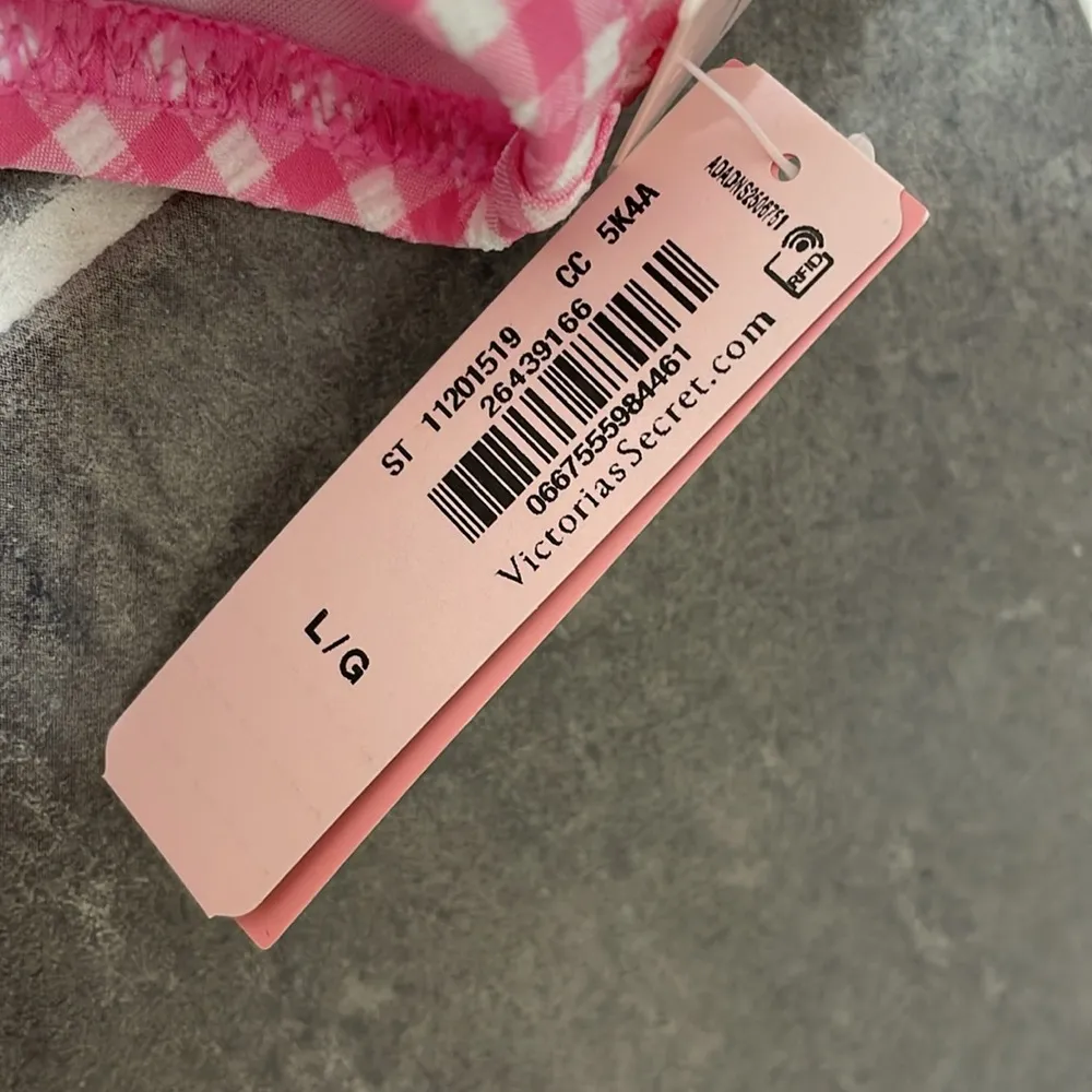 Victoria’s Secret Pink Gingham High Waisted Cheeky Bikini Bottom size Large - Image 5