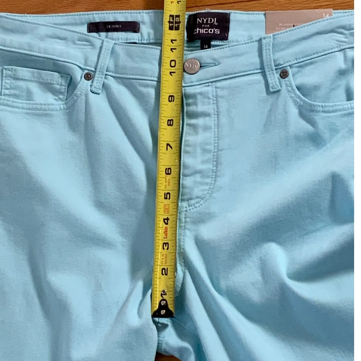 NYDJ for Chico's Women's‎ aqua cool control cropped pants NWT size 14 Blue - Image 8