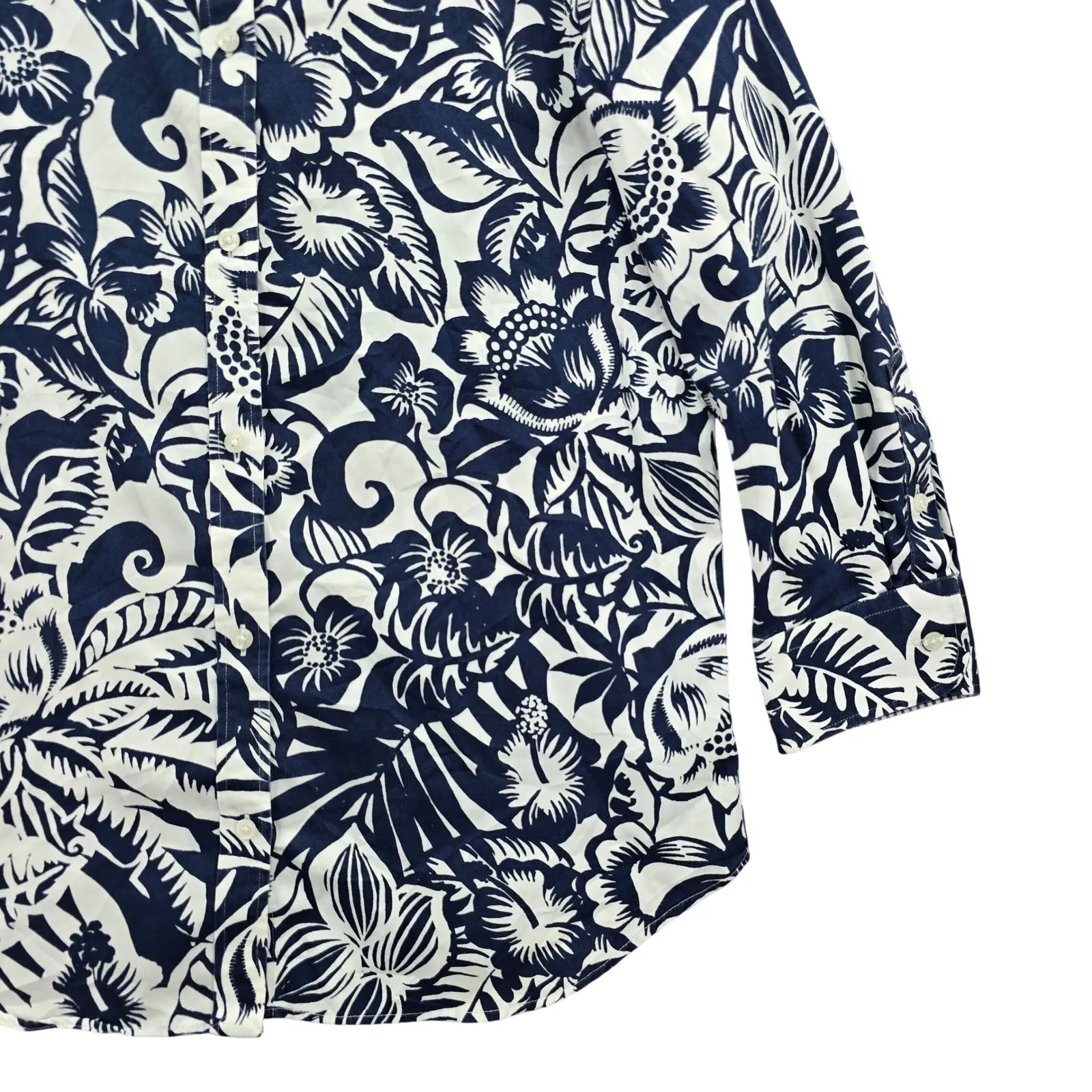 Y2K Vintage Floral Hawaiian Vacation Cruise Island Chaps Surf Shirt 90s Top M - Image 6