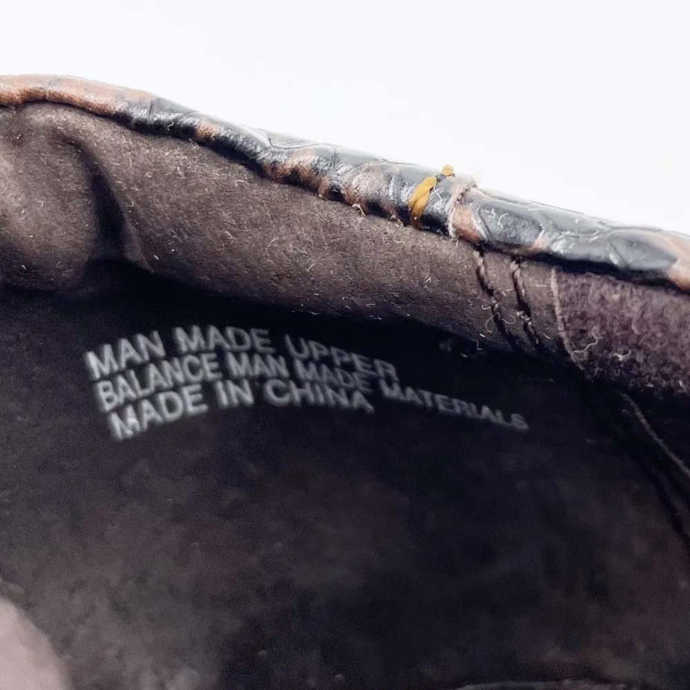 B.O.C Born Concepts Women's Brown Reptile Embossed Faux Leather Clogs Size 9 - Image 8