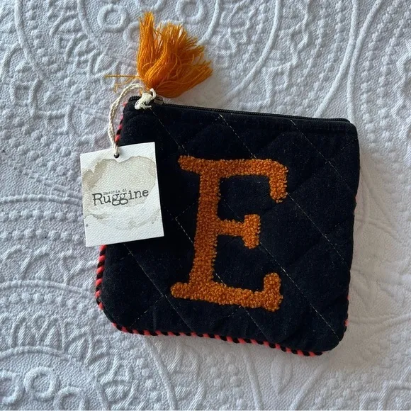 None BOUTIQUE quilted monogram initial E pouch boho NWT‎ - Image 2