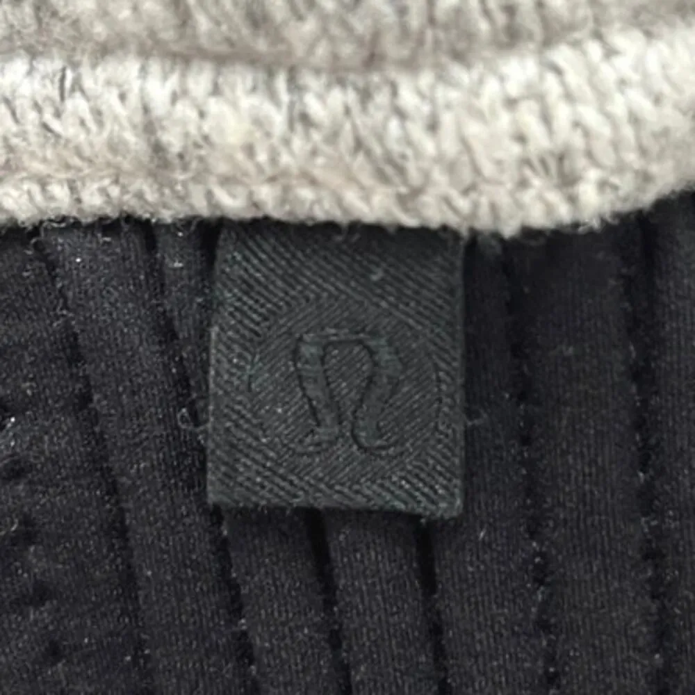 Lululemon Both Ways Gray Black Reversible Full Zip Pockets Bomber Jacket Coat S - Image 6