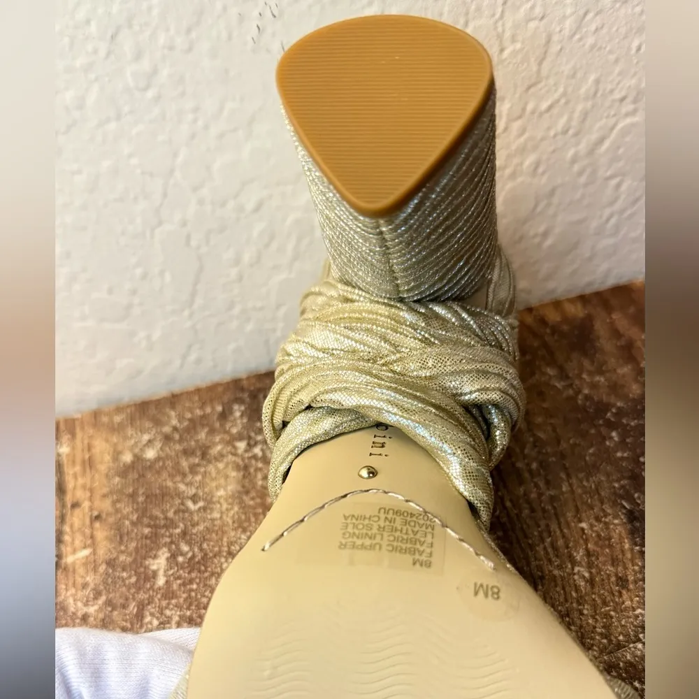 Gianni Bini Gold Strappy Heels sandals - Image 6