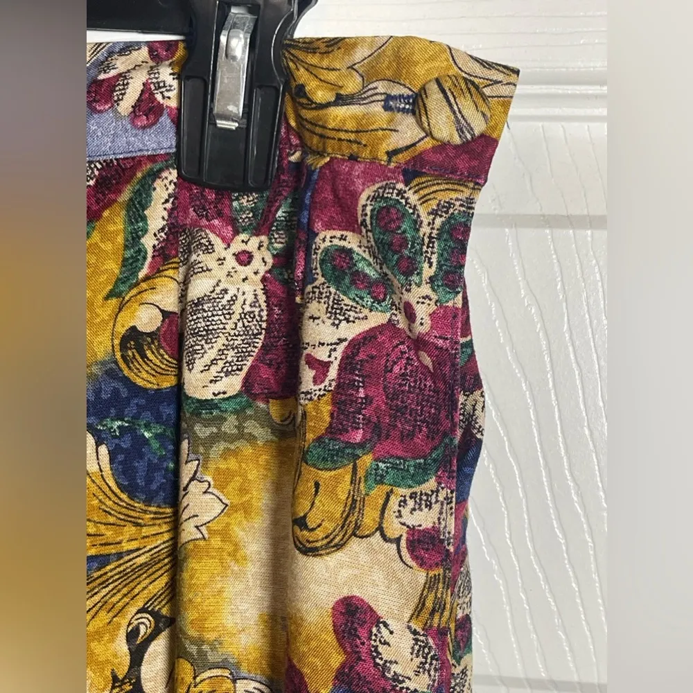 Worthington Petite Women's Vintage Paisley Pleated Front Midi Skirt Size 14P - Image 3