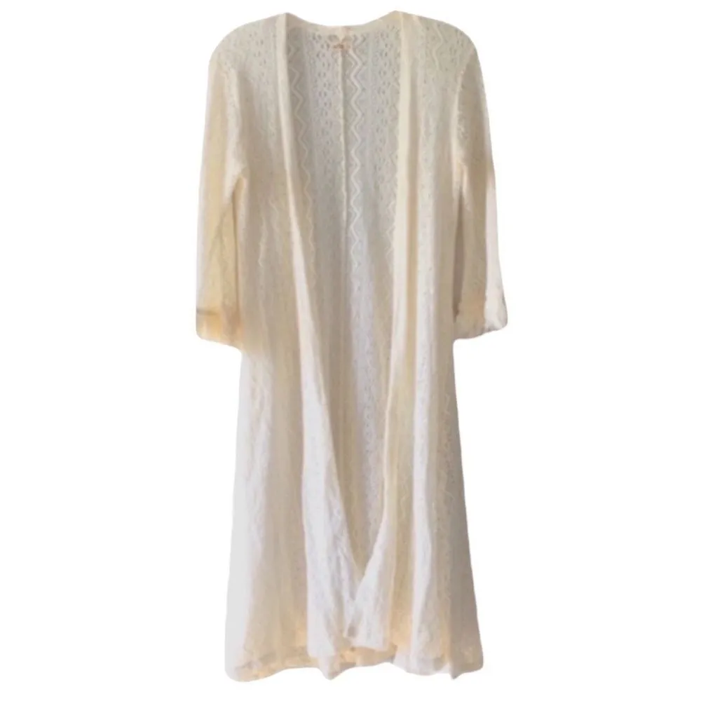 Hollister Long Lace Open Front Duster - Image 9