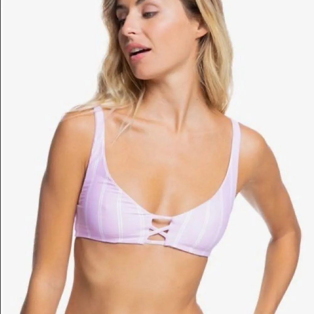 Roxy Sea & Waves Purple Reversible Triangle Bikini Size Medium - Image 5