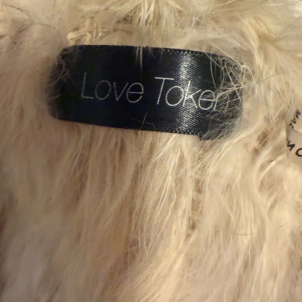 Love Token Cream Rabbit Fur Vest - Image 9