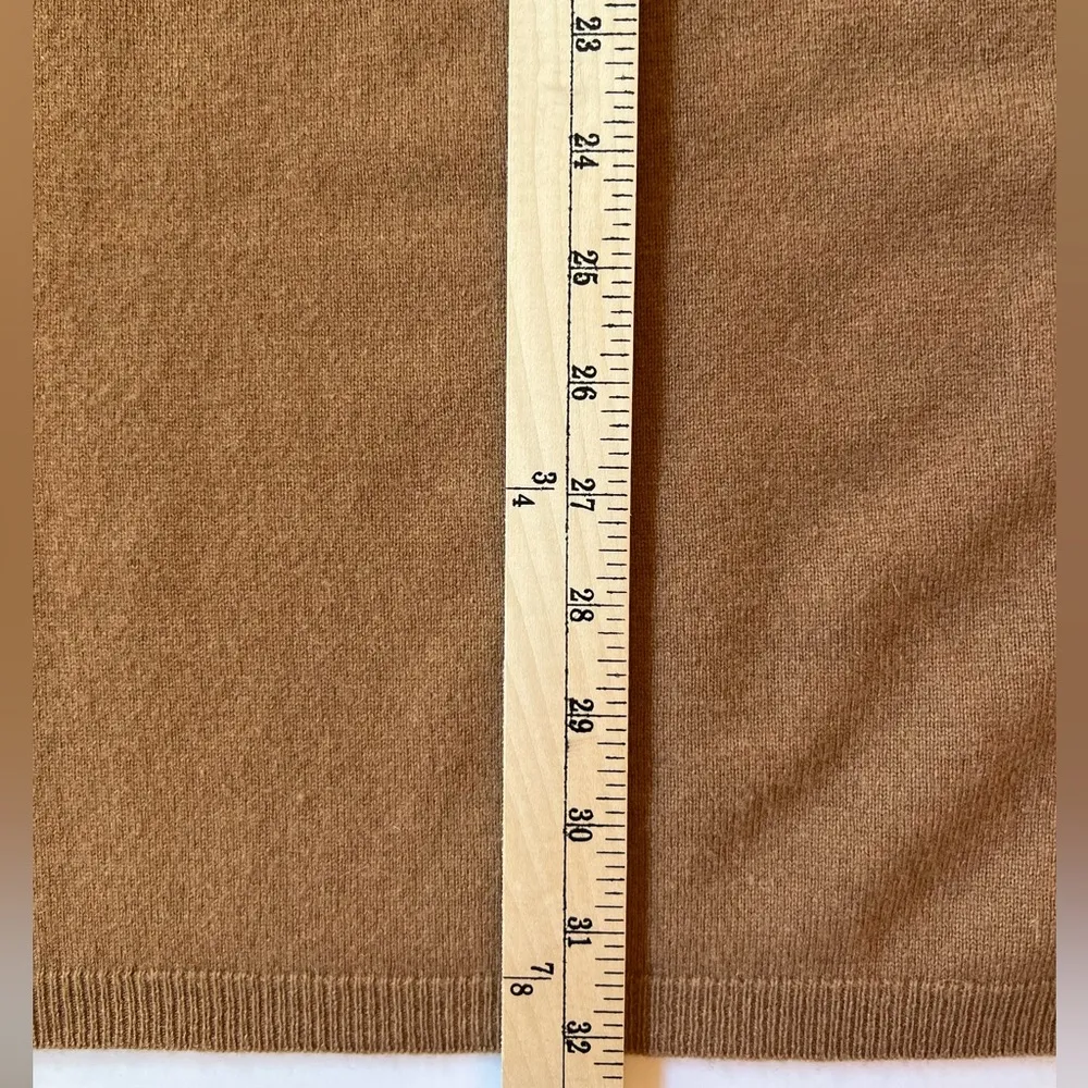 Gerard Darel Jason Sweater Dress 100% Wool V-Neck Camel Brown Oversized Small - Image 11