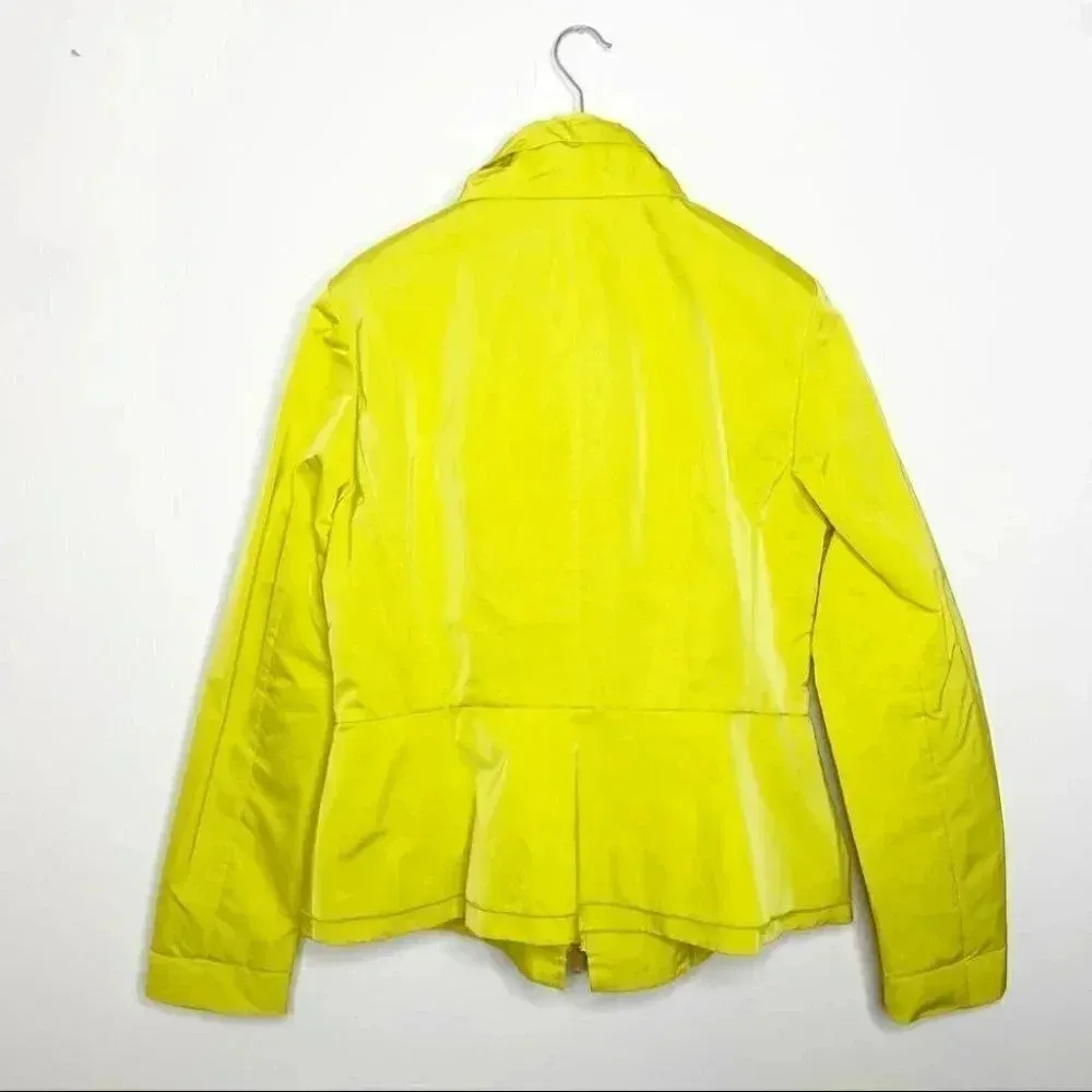 Lafayette 148 New York Zip Jacket Reva Sugarcane Polyester Jacket Blazer Size 6 - Image 6