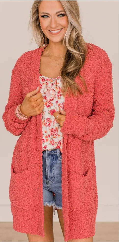 MEROKEETY Long Sleeve Soft Chunky Knit Sweater Open Front Cardigan - Image 1