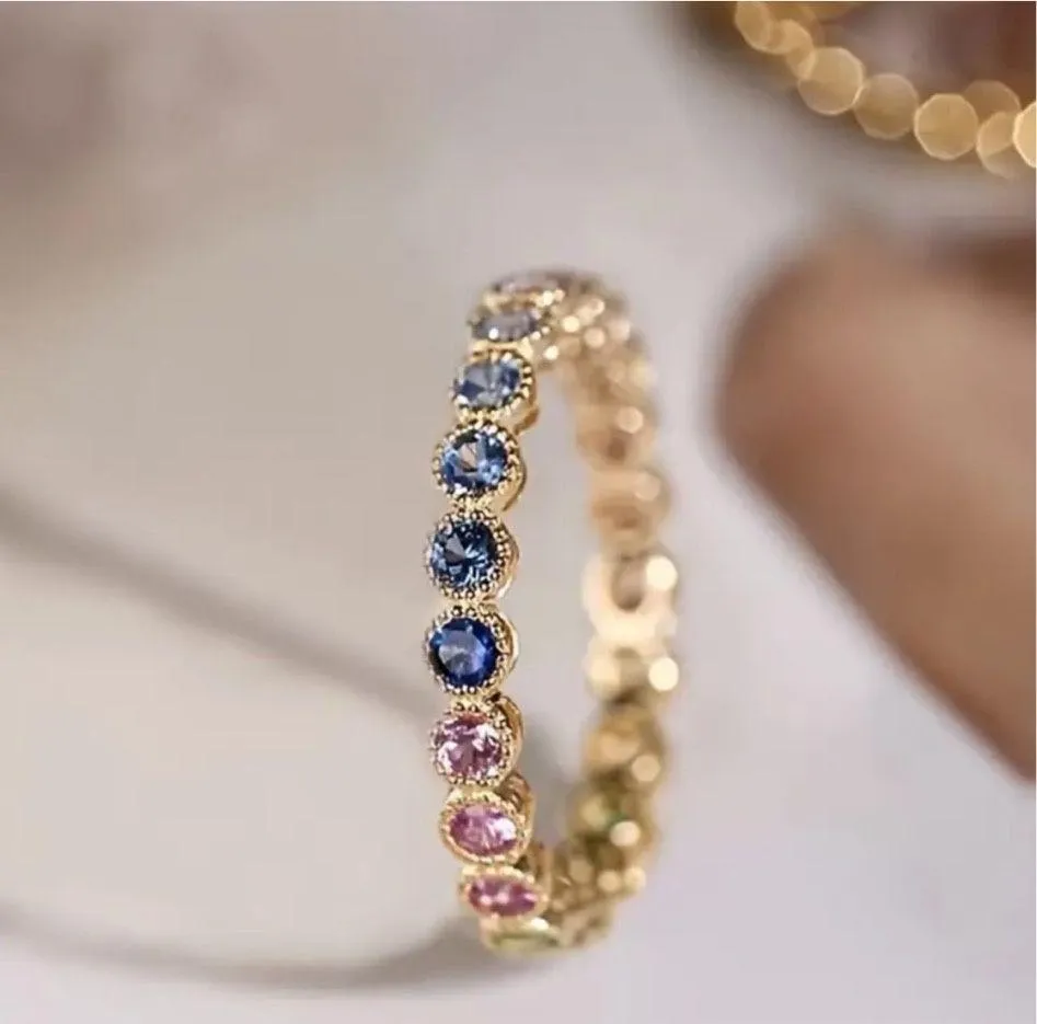 Multi Color Cubic Zirconia Ring - Image 3