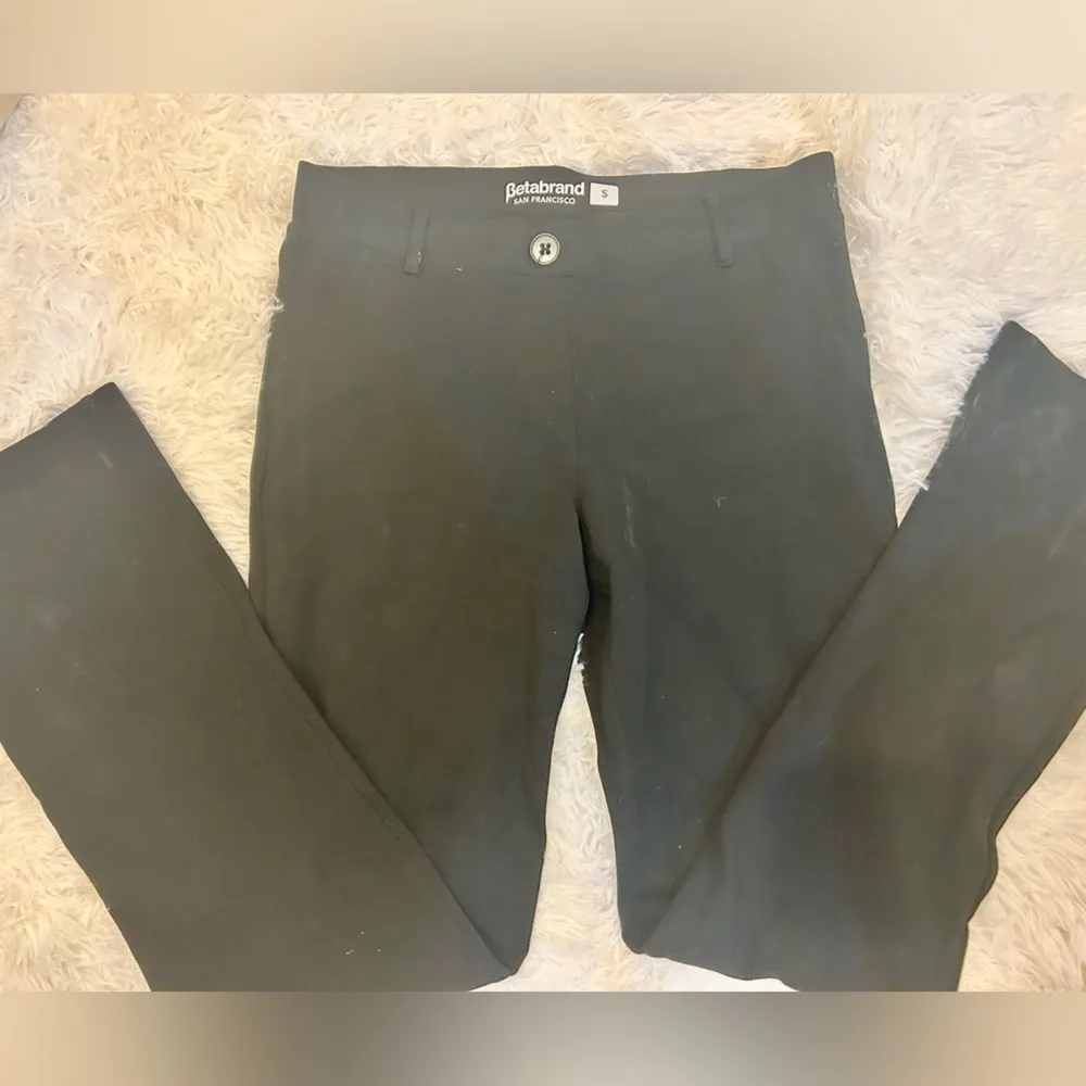 Betabrand Classic Black Stretchy Dress Pant Straight Leg Yoga Pants - Image 5