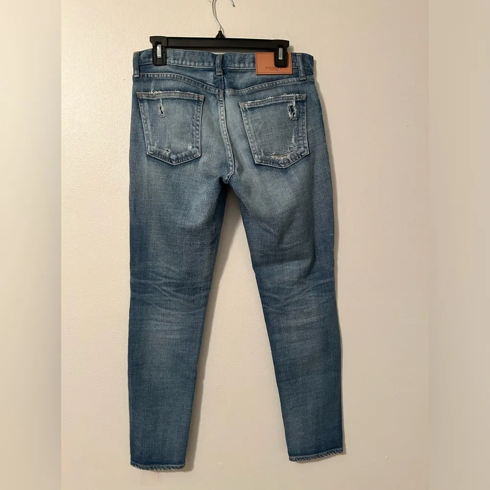 Moussy Vintage Li Howa Jeans 27 Distressed Stretch Light Wash Japan Blue - Image 7