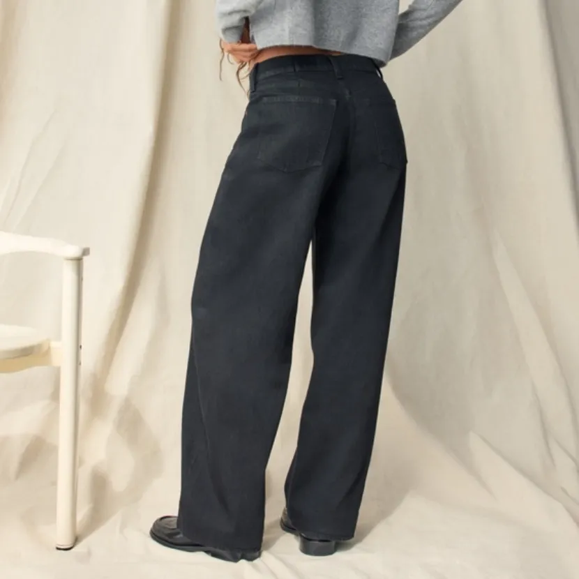 NWT Abercrombie & Fitch Curve Love Low Rise Ultra Loose Jean Black Size 26/2L - Image 3