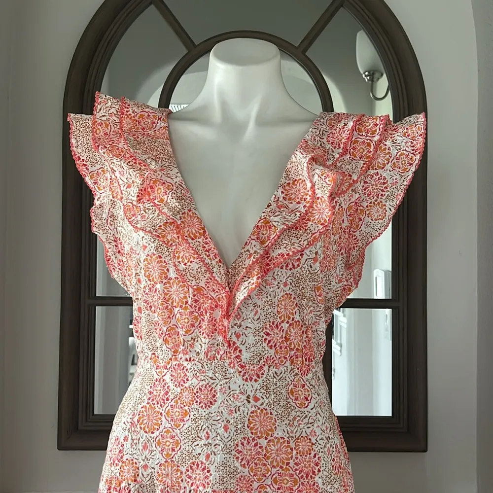 Poupette St Barth Della Long Dress, Pink Ceramique Size L New w/Tag - Image 9