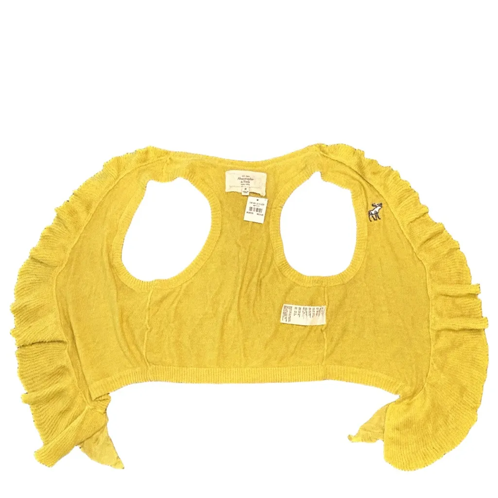 Vintage Y2K preppy Abercrombie & Fitch ruffle knit vest with moose logo NWT MED - Image 8