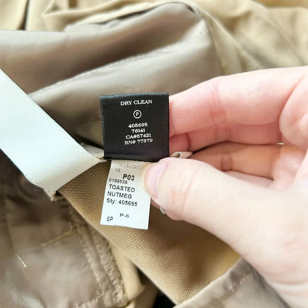 Ann Taylor The Belted Cropped Palazzo Wide Leg Pant in Toasted Nutmeg 6 Petite - Image 12